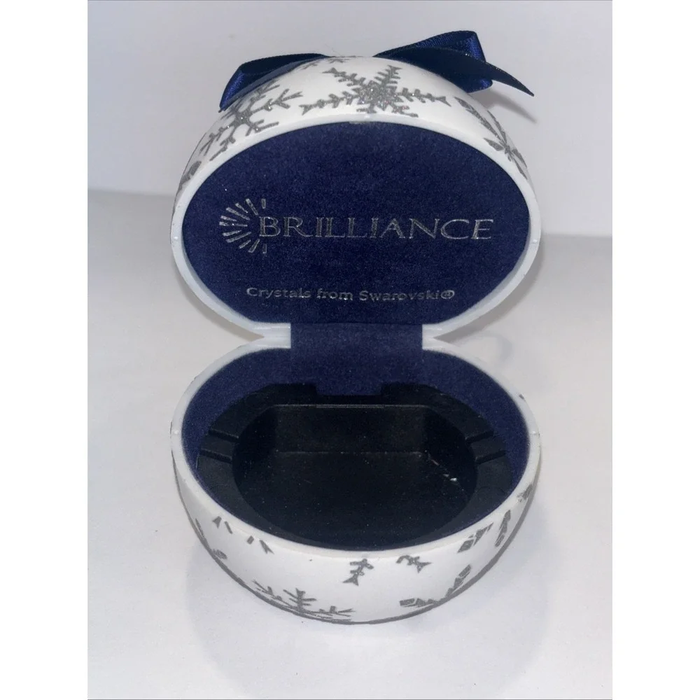 Swarovski Crystals Snowflake Christmas Ornament Ball EMPTY BOX Only